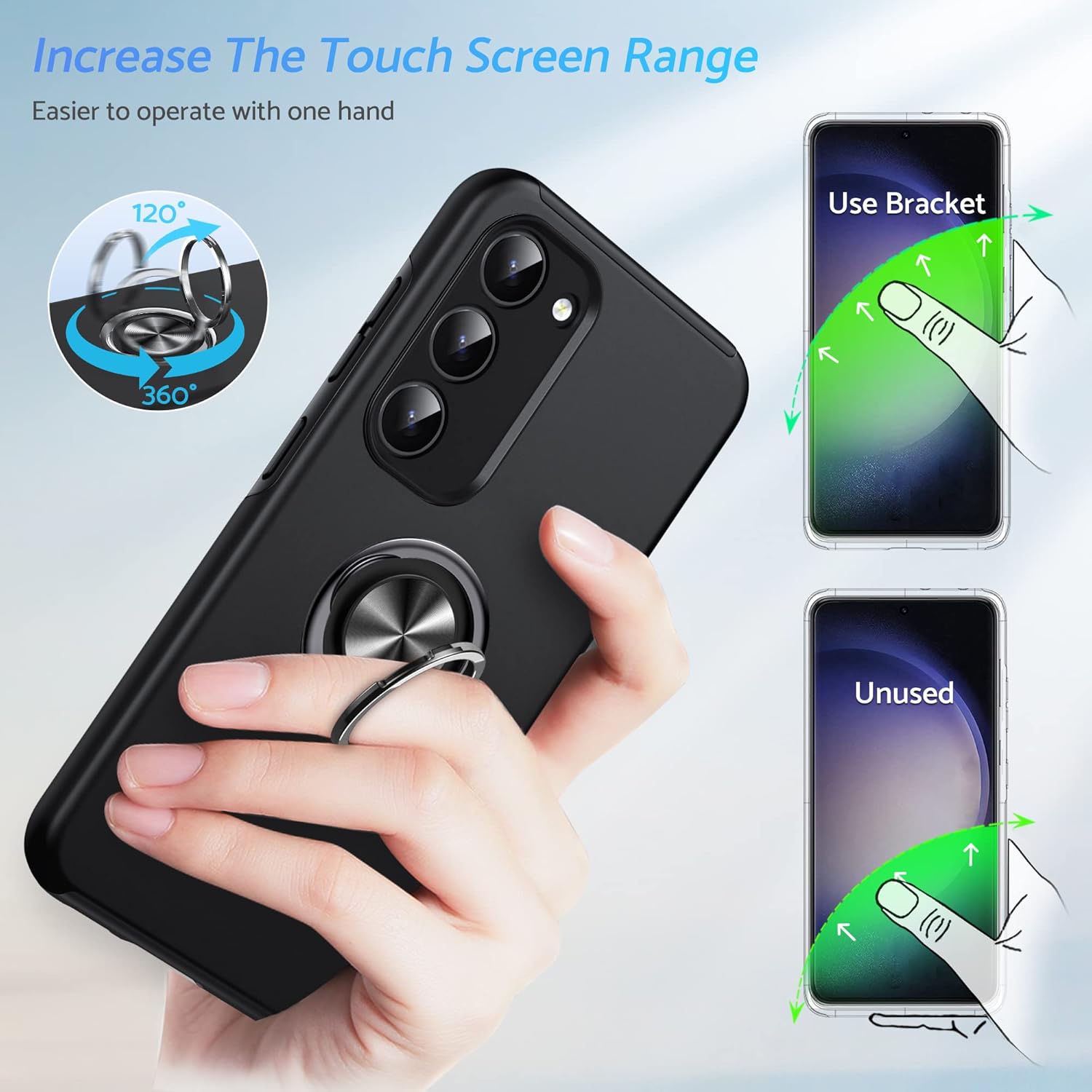 Anqrp Designed for Samsung Galaxy S23 Case, Built-in [15Ft Drop Protection][Heat Dissipation] Shockproof Military Grade Protection,for Samsung Galaxy S23 Case,Black - Image 4