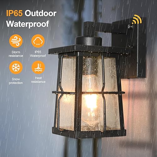 Miniatura 8 de ALVIME - Lámpara de pared con sensor de movimiento para exteriores, faroles de pared exteriores, aplique de pared exterior para porche, puerta