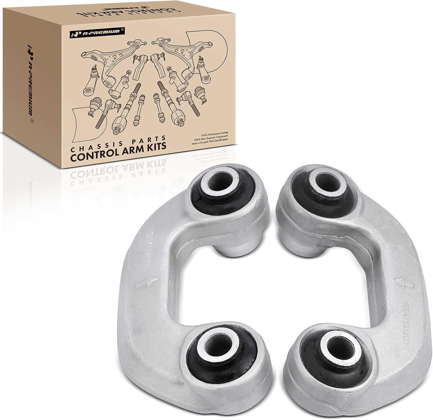 A-Premium 2 x Front Sway Bar Links Stabilizer Bar Links, Compatible with Volkswagen Passat 1998-2005, Audi A4/A4 Quattro 1998-2001, A6/A6 Quattro 1998-2004, RS6 2003-2004, S4 2000-2002, S6 2002-2003