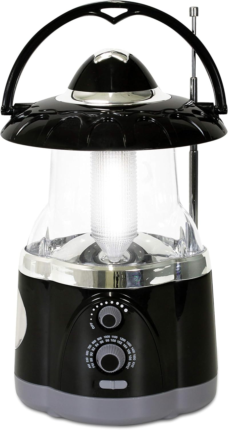 Northpoint 190507 12-Led Lantern With 4-Led Flashlight & Am/Fm Radio (Black)