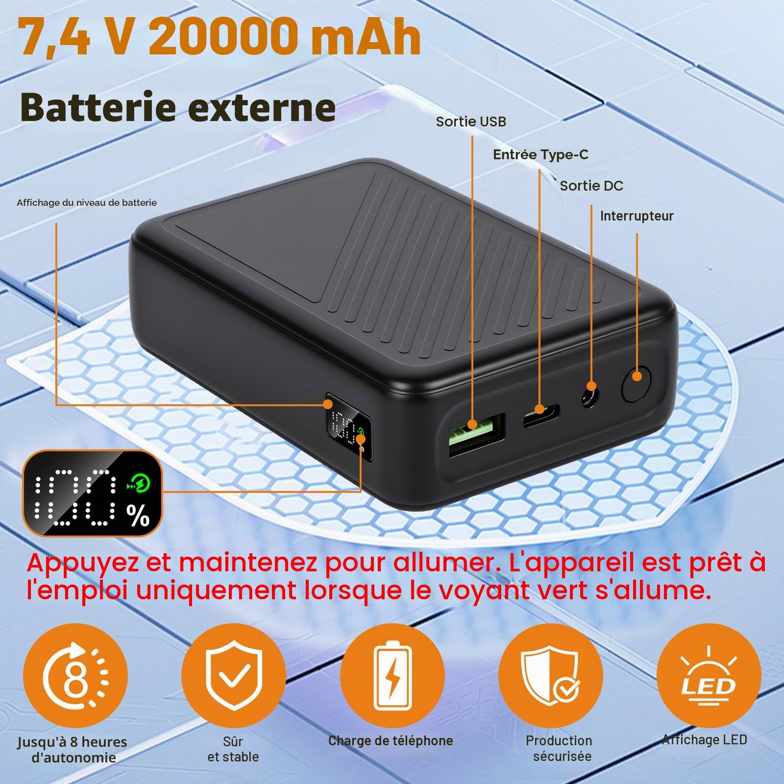 GuKKK Veste Chauffant Homme Femme, Batterie 20000mAh Gilet Chauffant Électrique Électrique USB Vêtement de Chauffage avec 9 Zones de 3 Modes de Chauffe, Hiver Lavable Chauds Gilet Chauffé
