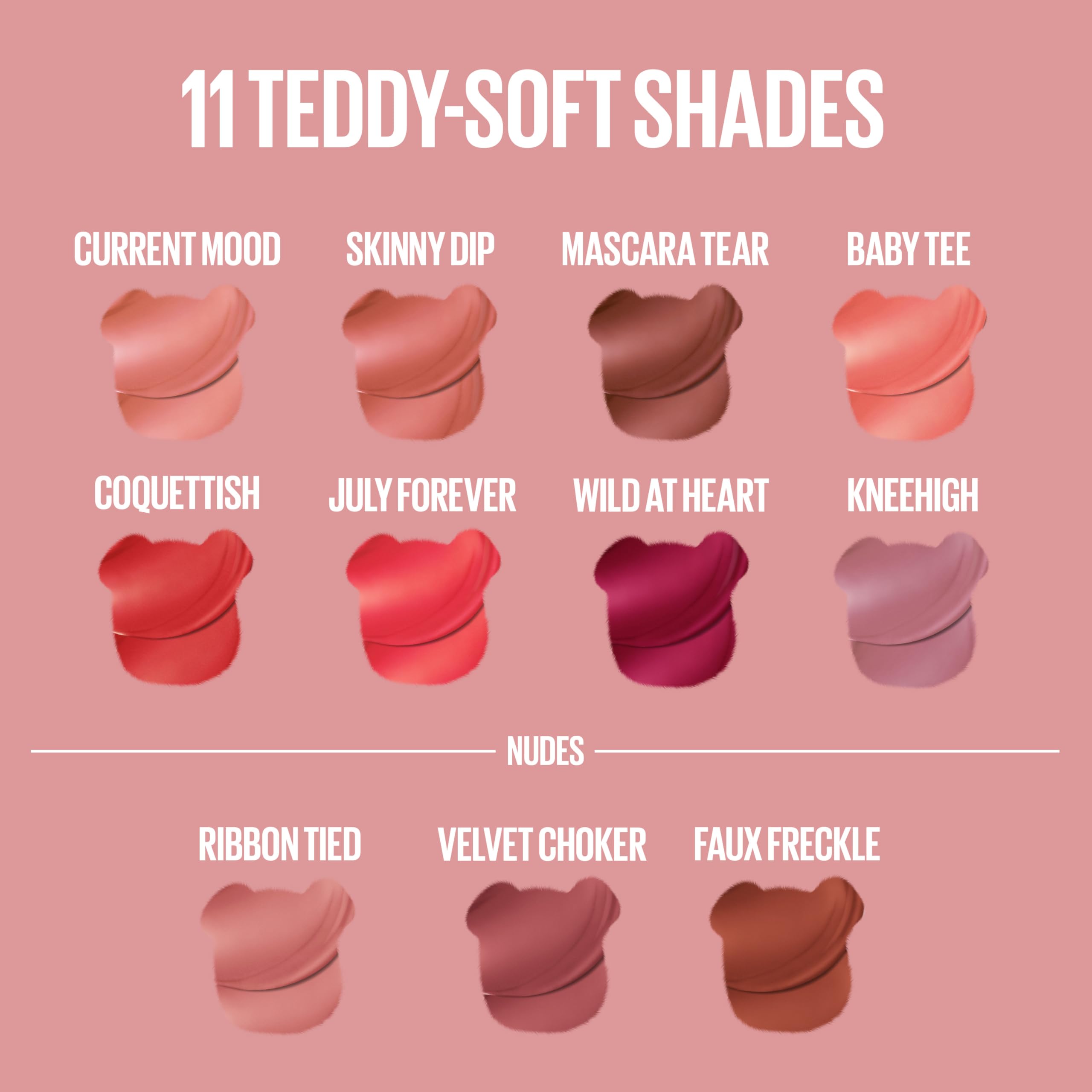 Maybelline New York, Super Stay Teddy Tint 50 Wild at Heart, płynna szminka, 5ml