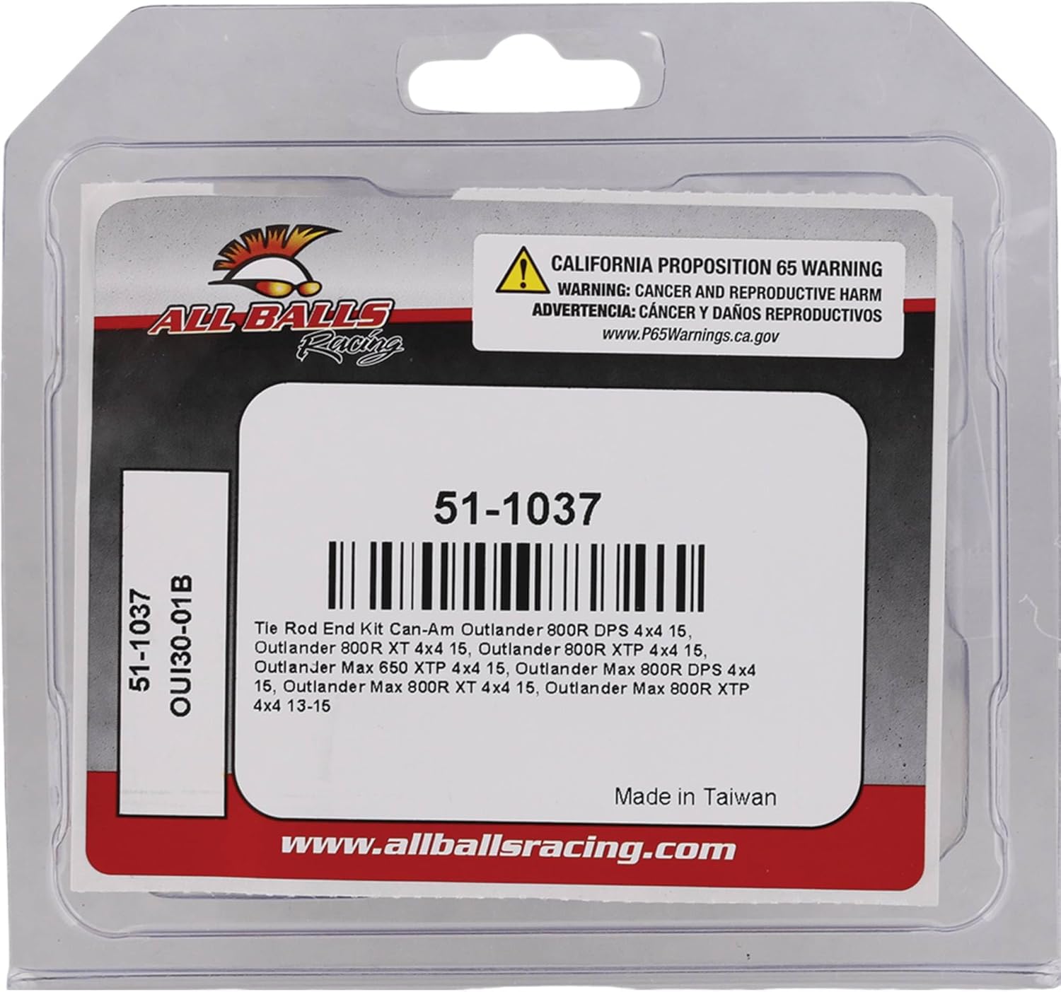 All Balls Racing 51-1037 Tie Rod End Kit Compatible with/Replacement for Yamaha