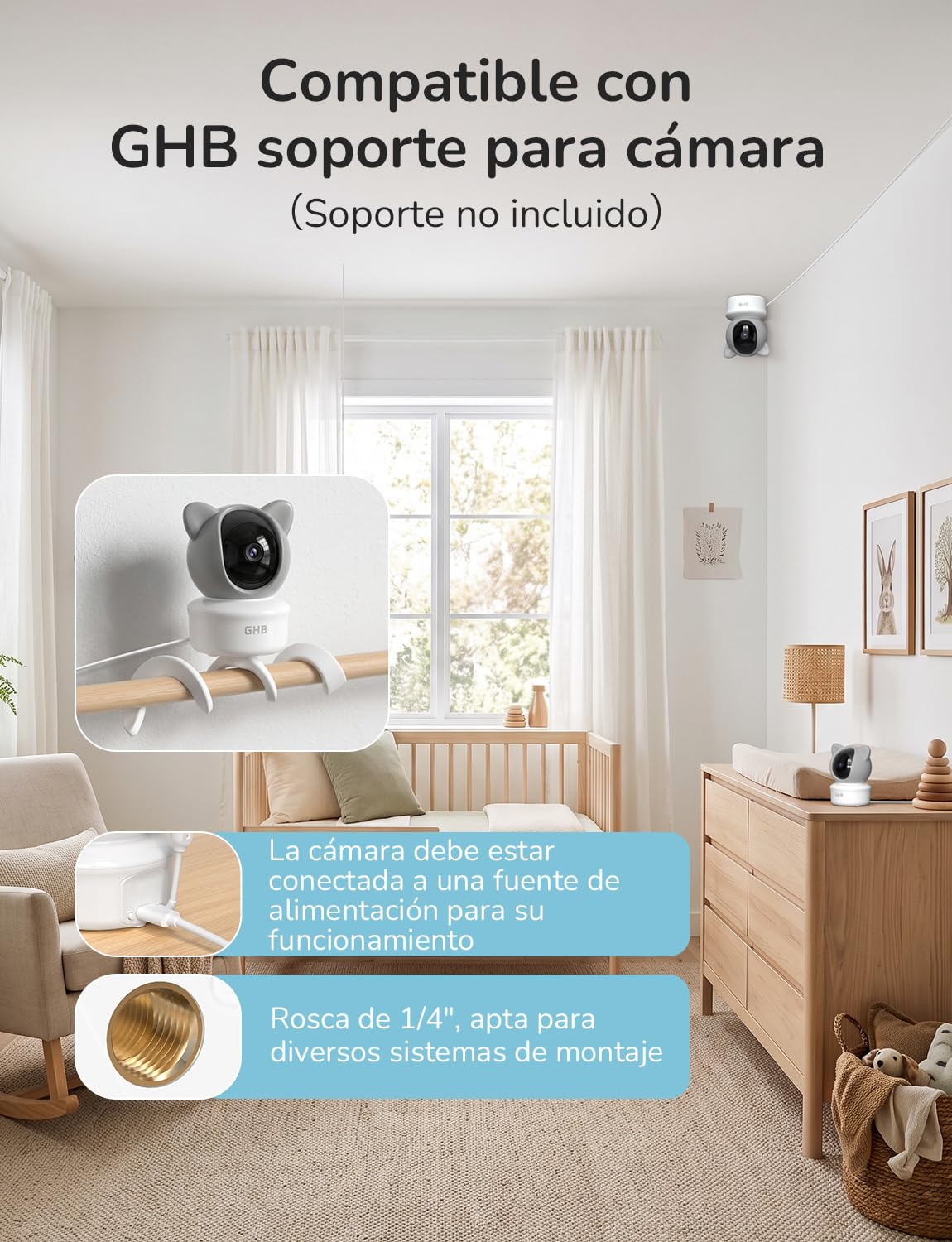 GHB Cámara Camara Vigilancia Bebe de Modelo de BABY6T