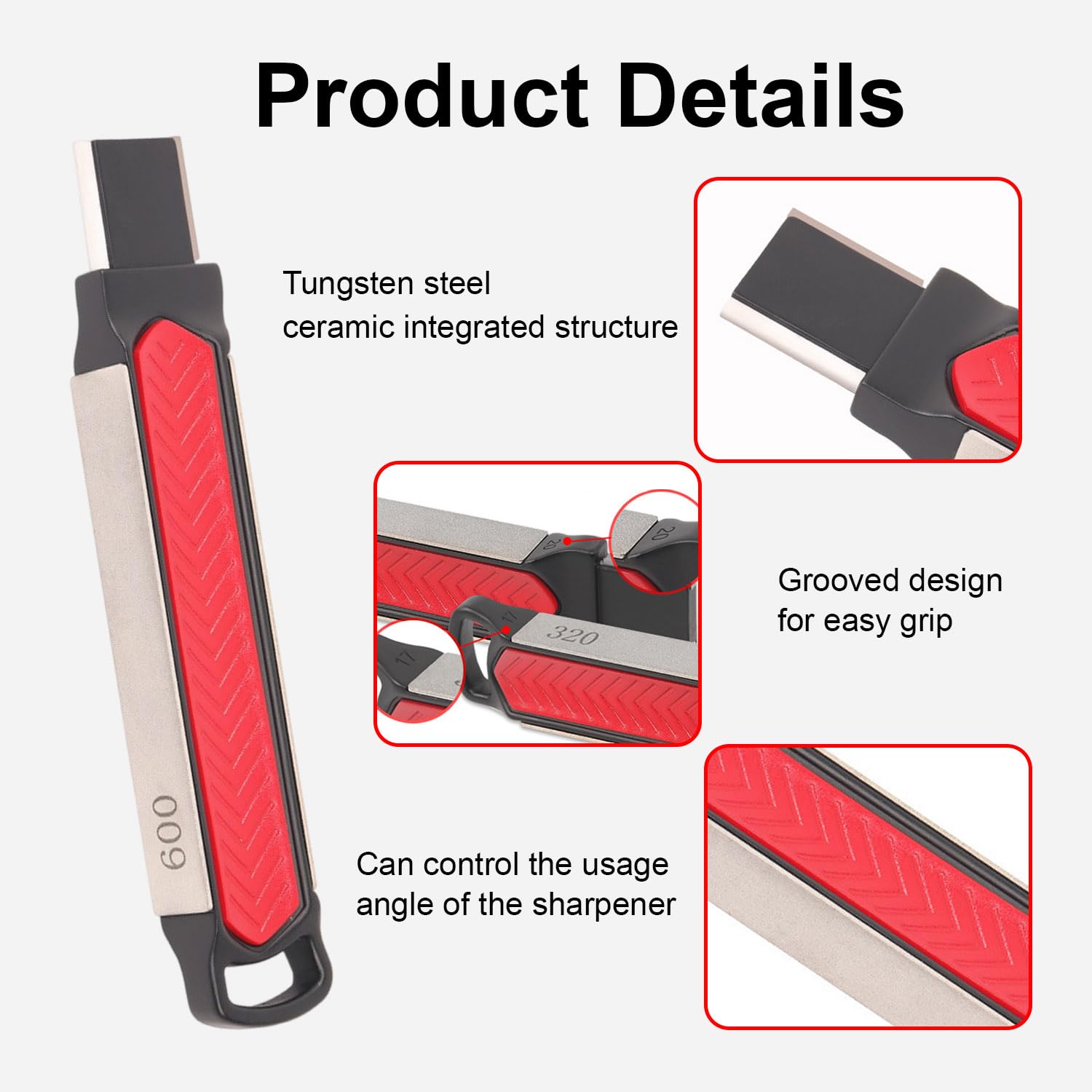 Affilatrice per attrezzi da giardino Multifunctional sharpener Affiliatore da 4 in 1 Adatto per utensili da cucina, lame di rasaerba, asce e altri coltelli