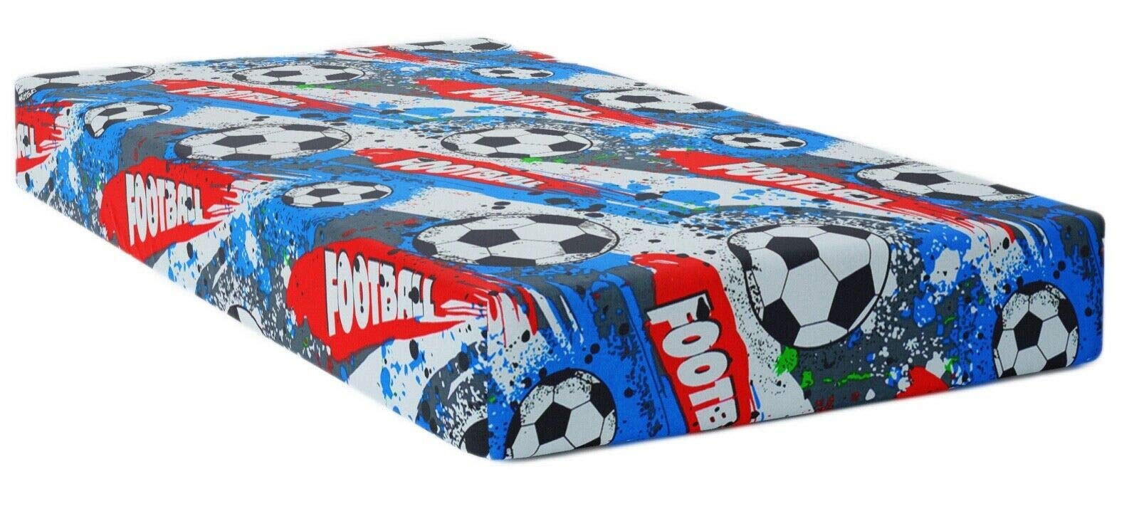 BABY FITTED CRIB SHEET 100% COTTON PRINTED DESIGN 90x40cm NURSERY FOOTBALL — image 1