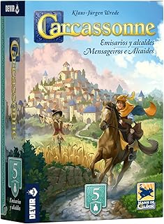 Comprar Devir Carcassonne: Emisarios y Alcaldes – Expansión de Estrategia, Político y Colocación de Losetas para Juegos de Mesa Familiares (BGCAREAPS)