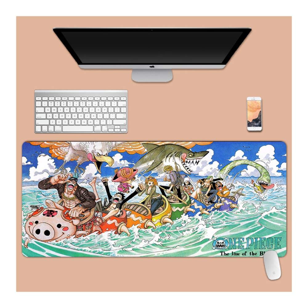 Tapis De Souris XXL One Piece - 80x35 Cm, Surface Lisse Et Base Antidérapante | Accessoire Gaming Et Bureau Officiel Avec Personnages De L'anime