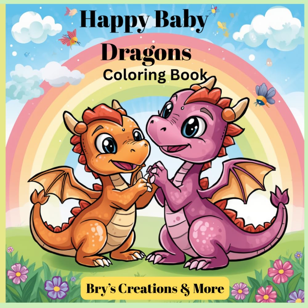 Kid's dragon coloring book: Fun, Adorable, dragons, for toddlers