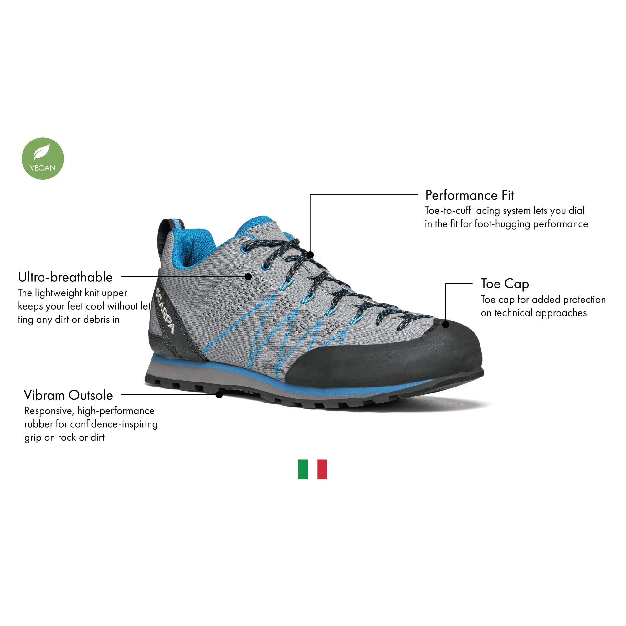 Scarpa Mens Crux Air Smoke Lake Blue Hiking‎ Shoes Size 8 First Look: Scarpa Crux | Paddy Pallin main image 3