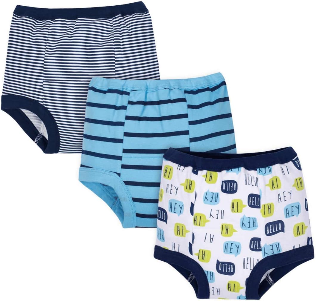 Gerber Toddler Boys 3-Pack Organic Cotton Reusable Training Pants 3T Blue