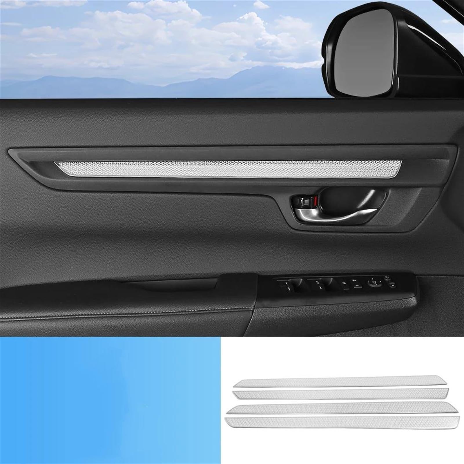 Hjkdsz Style 2 Inner Door Handle Auto Parts Door Handle Frame Trim Decorative Cover Strip Sticker For Cr-V Crv 6Th Generation 2023 2024