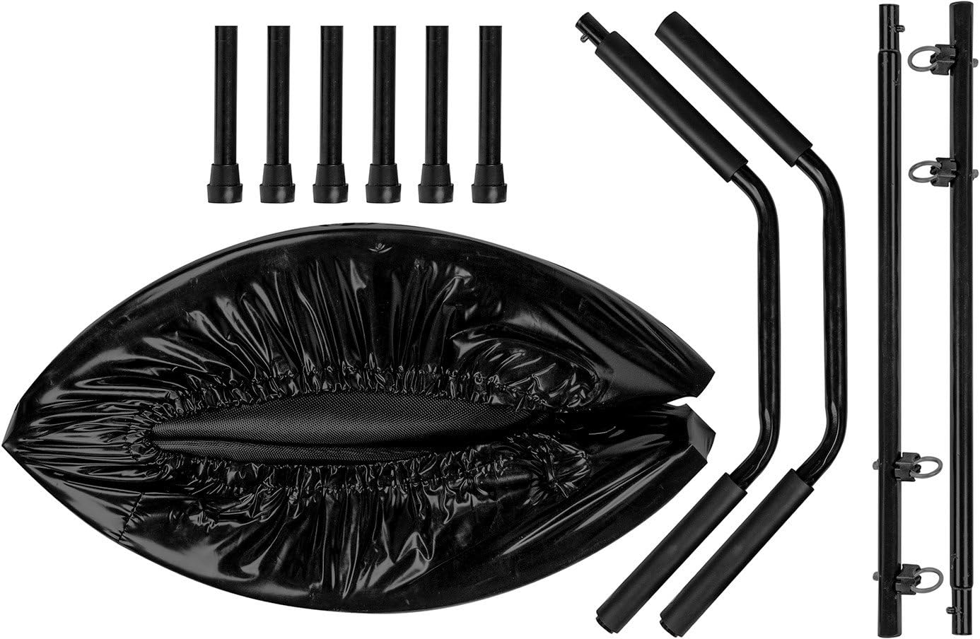 VirtuFit Składana trampolina fitness z uchwytem – czarna – 100 cm