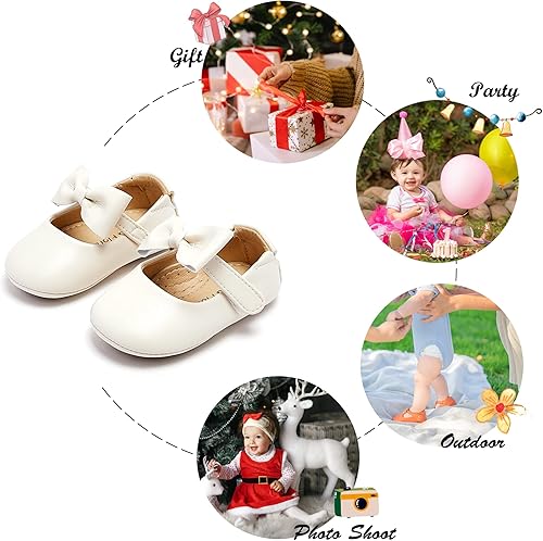 Miniatura 4 de Felix & Flora Zapatos de bebé de suela suave - Zapatos de bebé para caminar, mocasines, suela de goma, zapatos de cuna