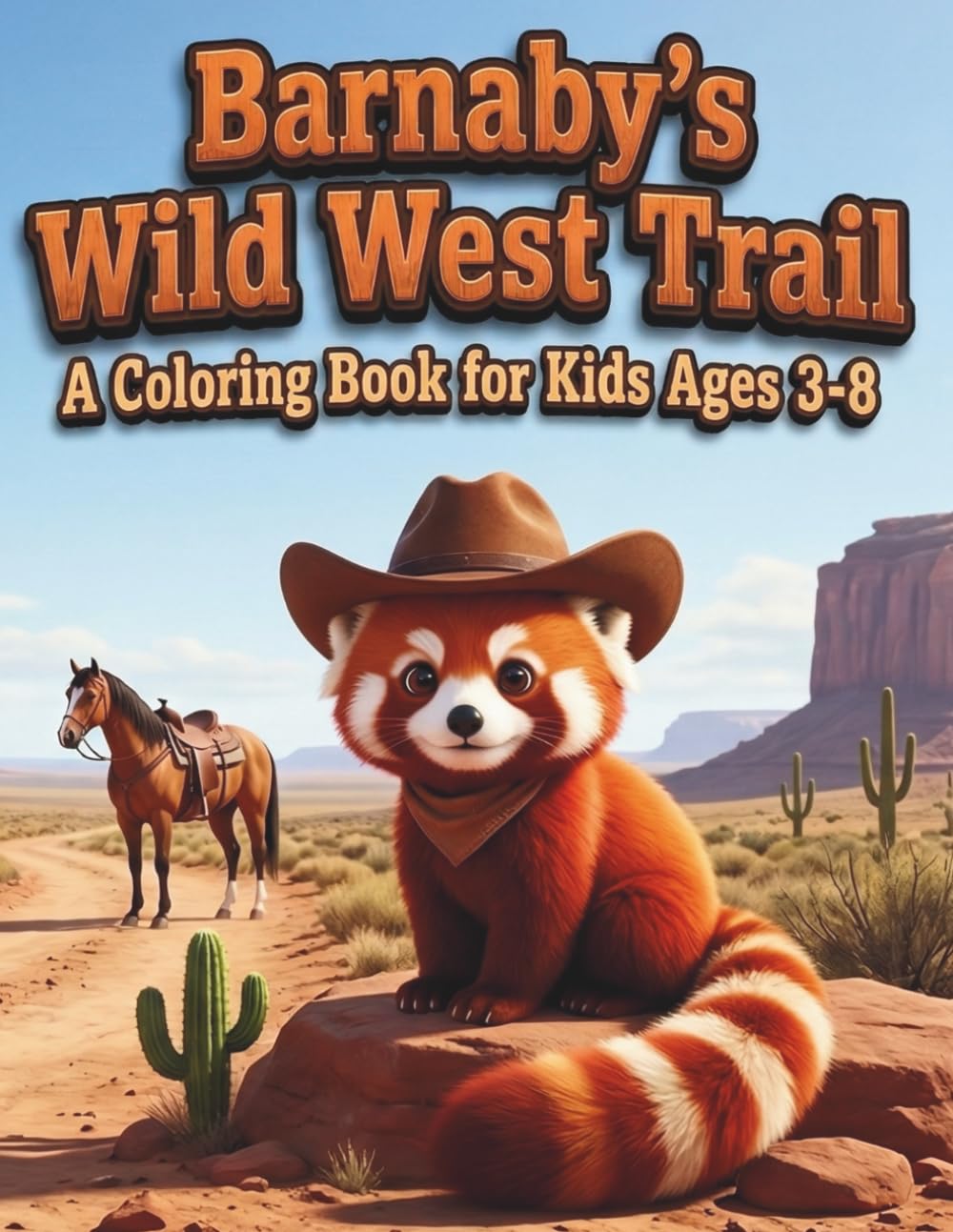 Barnaby’s Wild West Trail: Cowboy Adventure Coloring Book for Kids Ages 3-8 Featuring Horses, Desert Scenes, and Ranch Life Fun