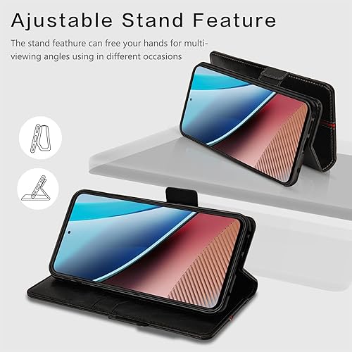 Miniatura 2 de Funda para Motorola Moto G Stylus 5G 2023, con ranuras magnéticas de cuero para tarjetas, cartera, funda protectora de TPU con función atril, funda