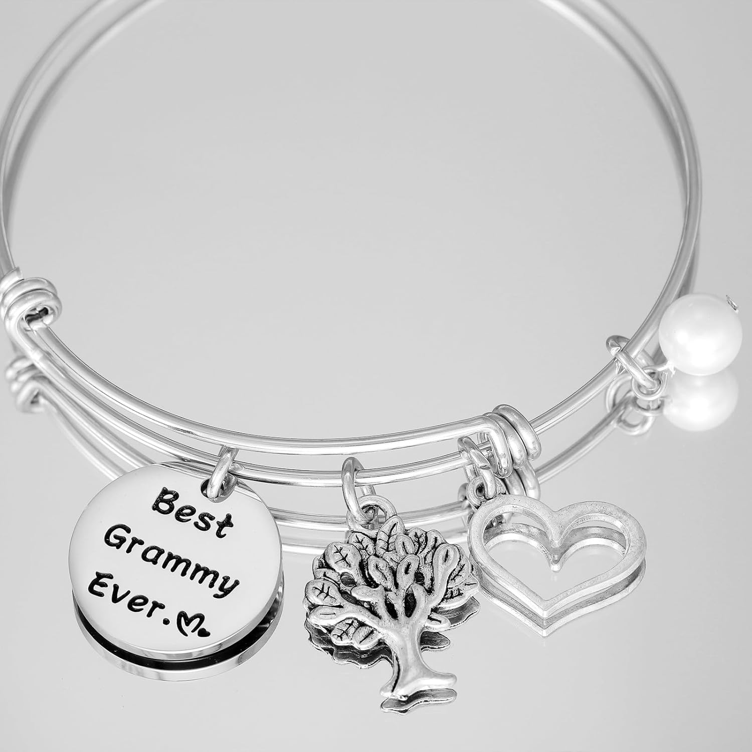 Kivosliviz Grandma Bracelet Grandmother Bracelet for WomenBest Grammy Ever Bangle Charm Bracelets from Granddaughter Nana Grammy - Image 6