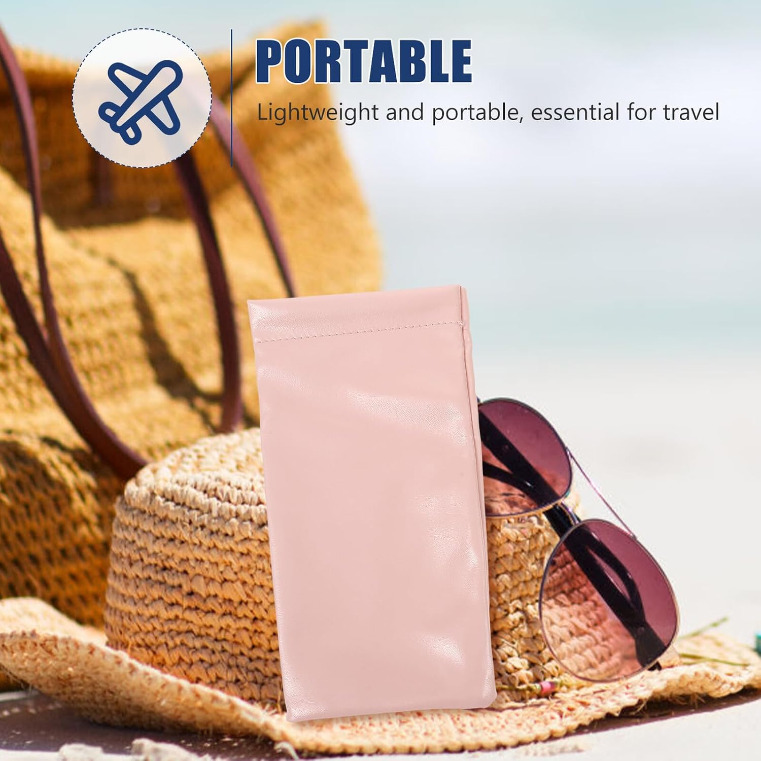 2pcs Soft Pu Eyeglasses Case Portable Sunglasses Pouch with Automatic Snap Closure, Lightweight Glasses Organizer for Travel, Men and Women, Pink and Green