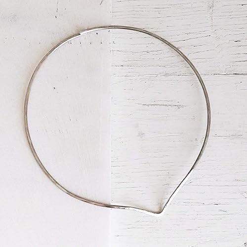 Miniatura 6 de Sterling Silver Gold Bronze Aluminum Copper V Chevron Collar Choker Necklace Christmas Bridesmaid 7th 8th 25th Anniversary Gift for Her