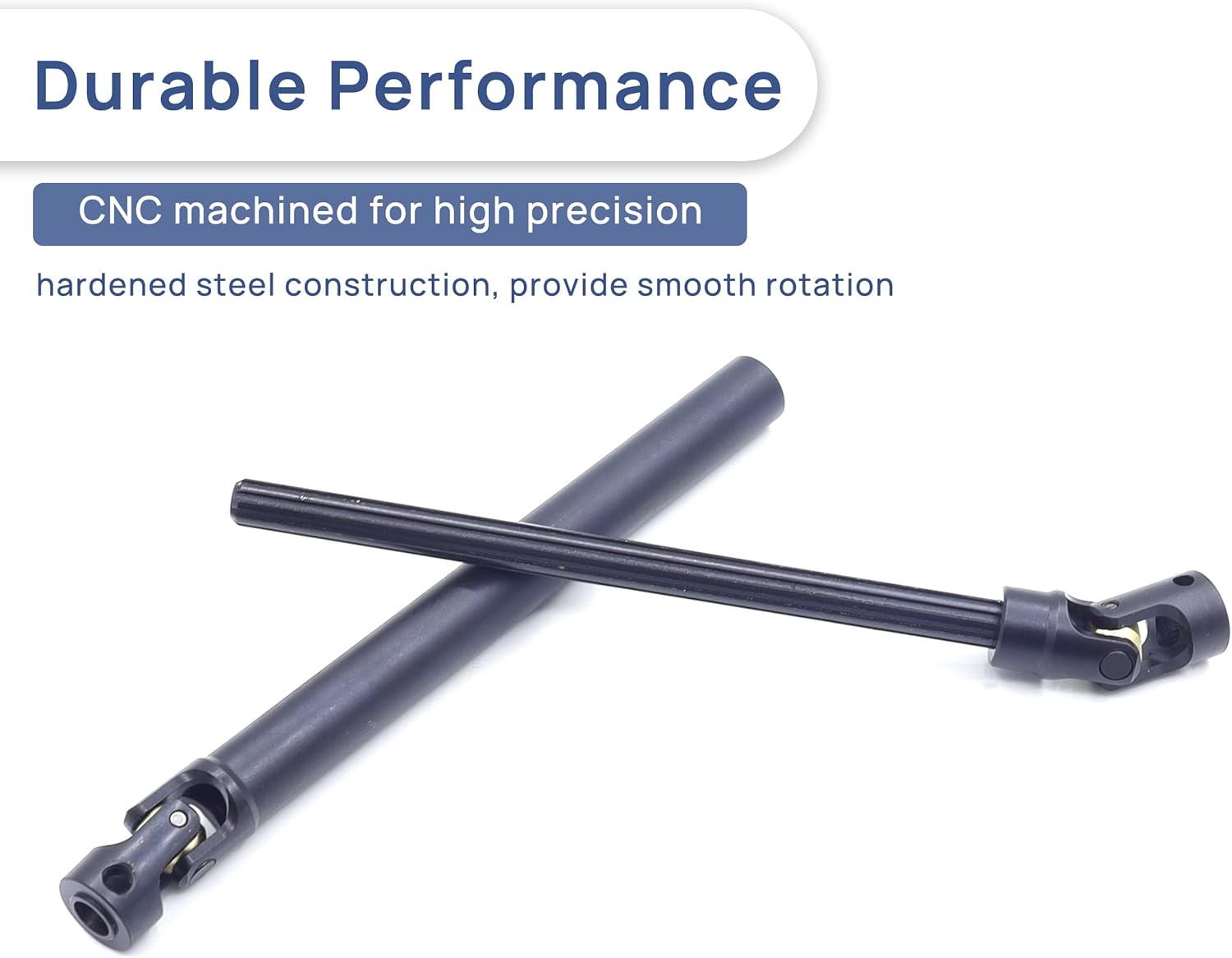 Stainless Steel Driveshaft with Black Coating Heavy-Duty Drive Shaft for TRX4 Axial SCX10 90046 AXI03007 Redcat Gen 8 RC 1/10 Crawler Car Upgrade Accessories(145-225MM)
