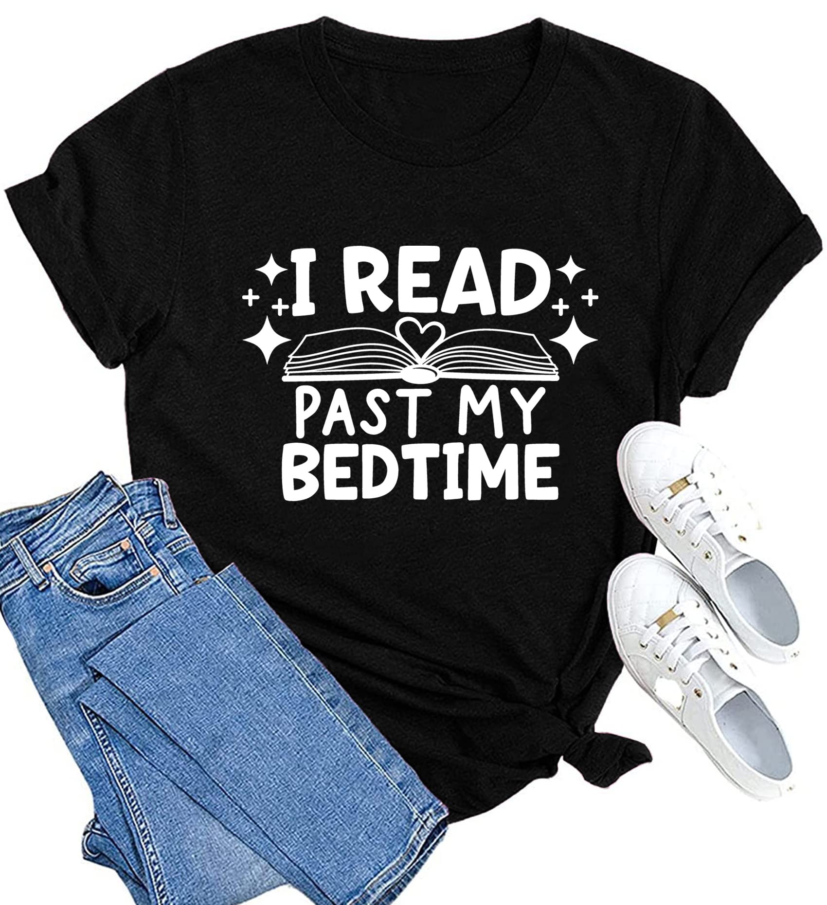 MAIHUNWomens-Teacher-Shirt Book-Lover-Tshirt Bookworm Reading Short Sleeve Reader Gift Tee Tops