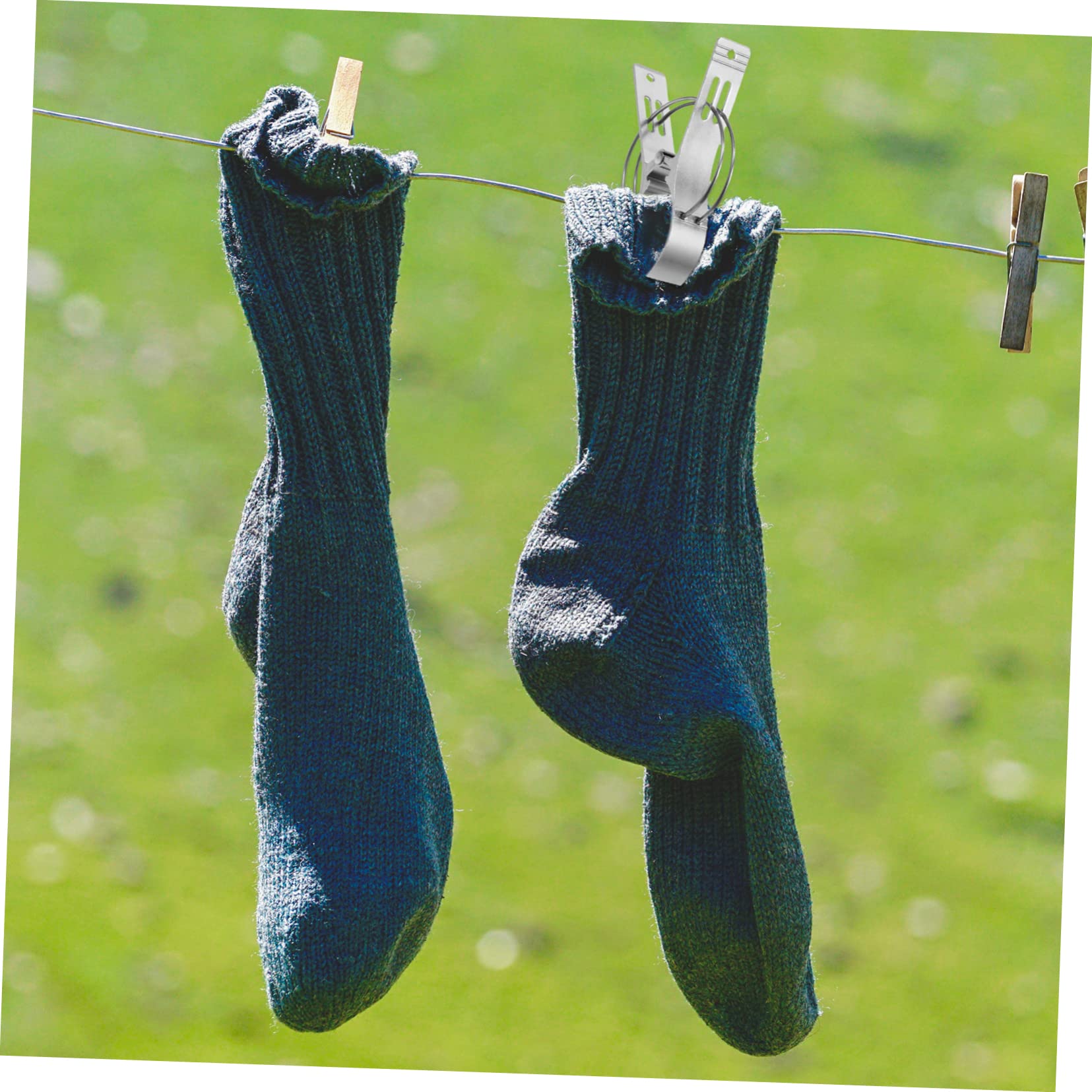 9piezas Pinzas De Aleación De Aluminio Resistentes Al Viento para Ropa y Toallas Multifunción Duraderas para Secar Pantalones