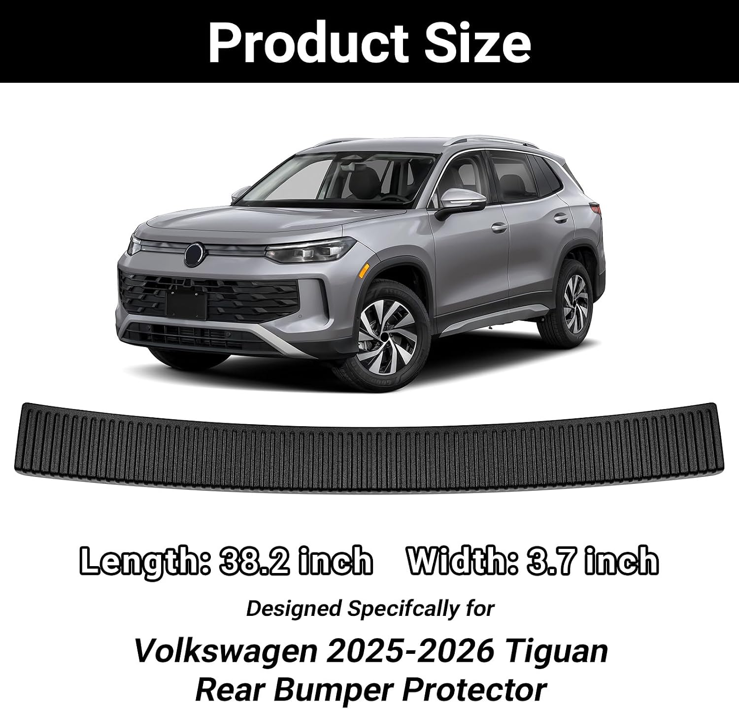 Rear Bumper Protector for Volkswagen VW Tiguan 2025 2026 Car Accessories ABS Plastic Material Matte Black Resistant Trunk Door Entry Guards