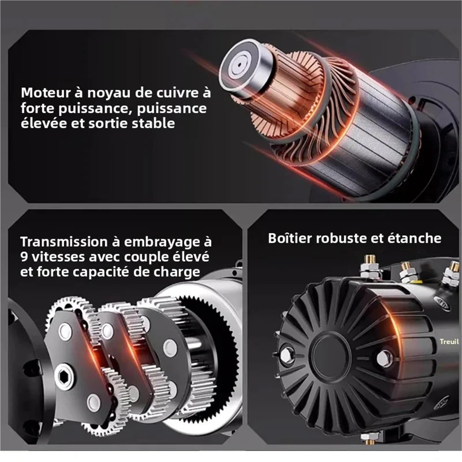 Verricello Elettrico Argano Elettrico Portatile del Cavo d'Acciaio dell'argano Elettrico 12V 24V 3000lb Argano di Potere ATV Argano del rimorchio Paranco Elettrico Telecomandato(12V 3000lbs)