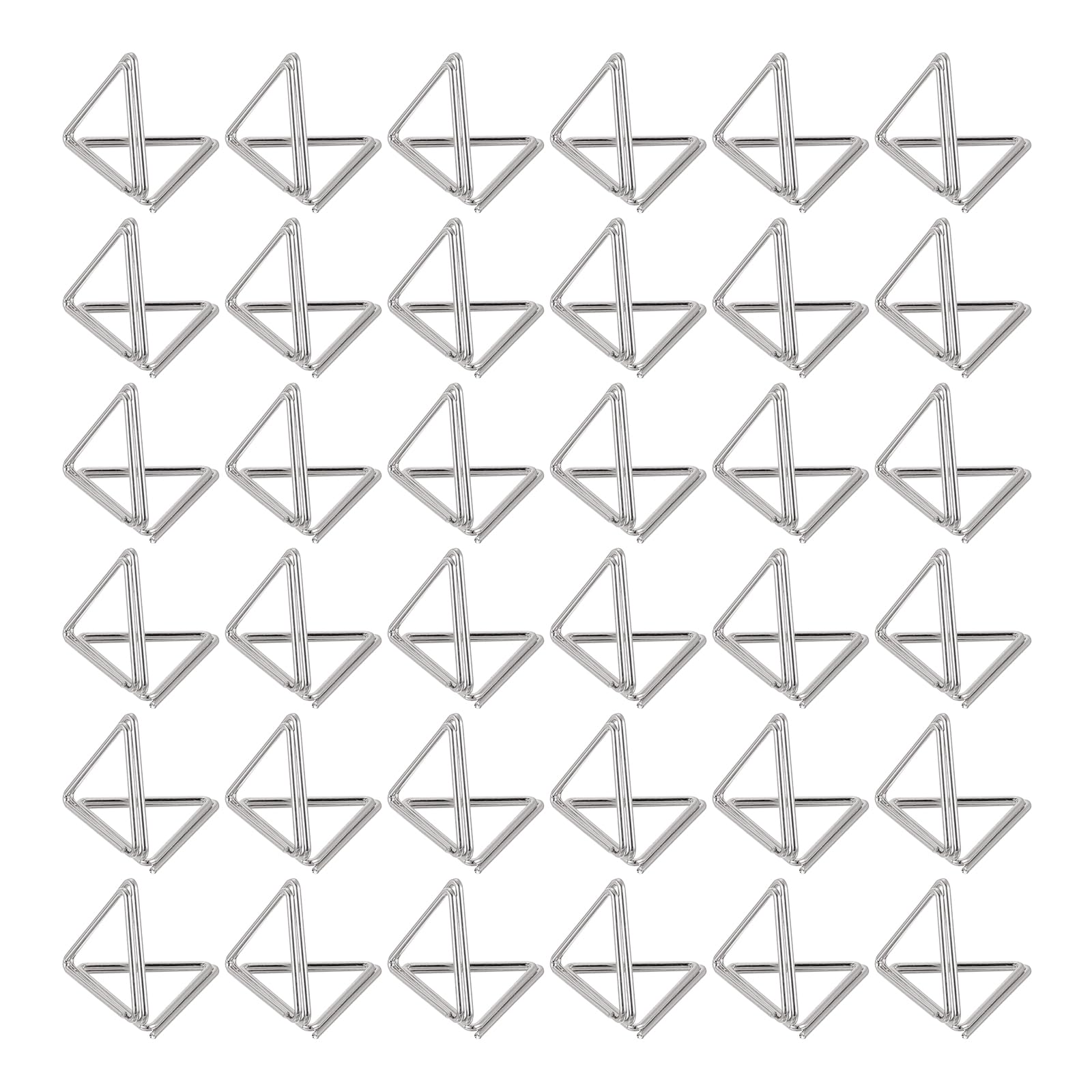 Uxcell 100Pcs Triangle Shape Table Number Holders Mini Place Card Holders Carbon Steel Picture Holders for Tables Centerpieces Wedding Reception