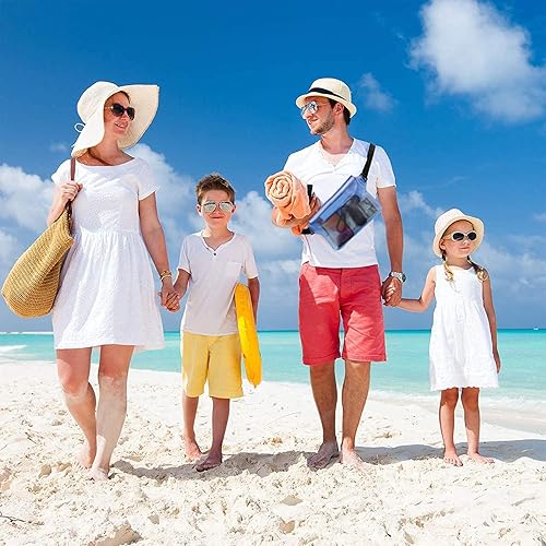 Miniatura 9 de GLBSUNION IPX8 Bolsa impermeable con correa de cintura ajustable, pantalla táctil bolsa seca con cinturón ajustable para teléfono objetos de valor