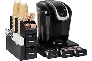 Mind Reader Single Serve Coffee Drawer and Cup Condiment Organizer Set