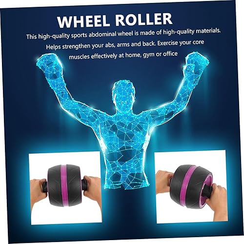 Miniatura 6 de Rueda de rodillo abdominal con asas ergonómicas y núcleo de alfombrilla extra, rueda de entrenamiento para gimnasio en casa, adecuada para