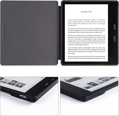 Miniatura 5 de BOZHUORUI Funda suave para Kindle Oasis (10 generación, versión 2019 y 9 generación, versión 2017)  Funda protectora delgada y ligera con apagado y