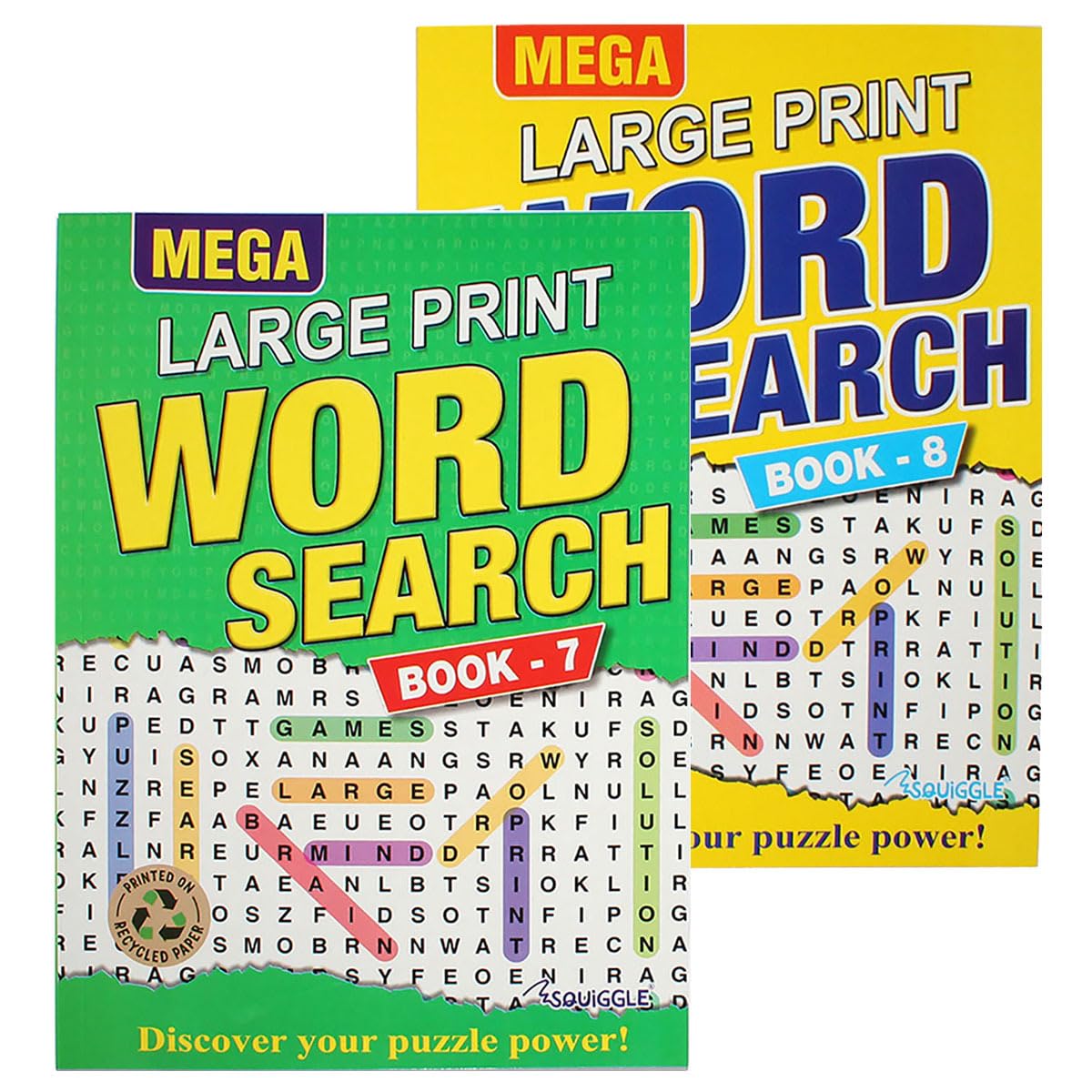 Martello P2174 Mega Large Print A4 Word Search Puzzle Books - Set of 2