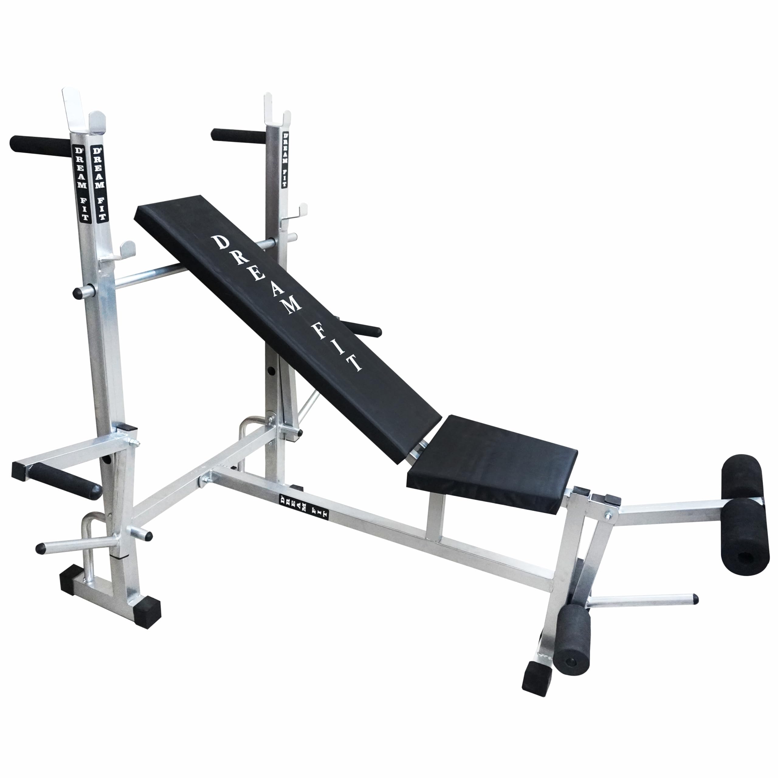Dream Fit 8in1 Silver Gym Bench for Home Workout - Multipurpose