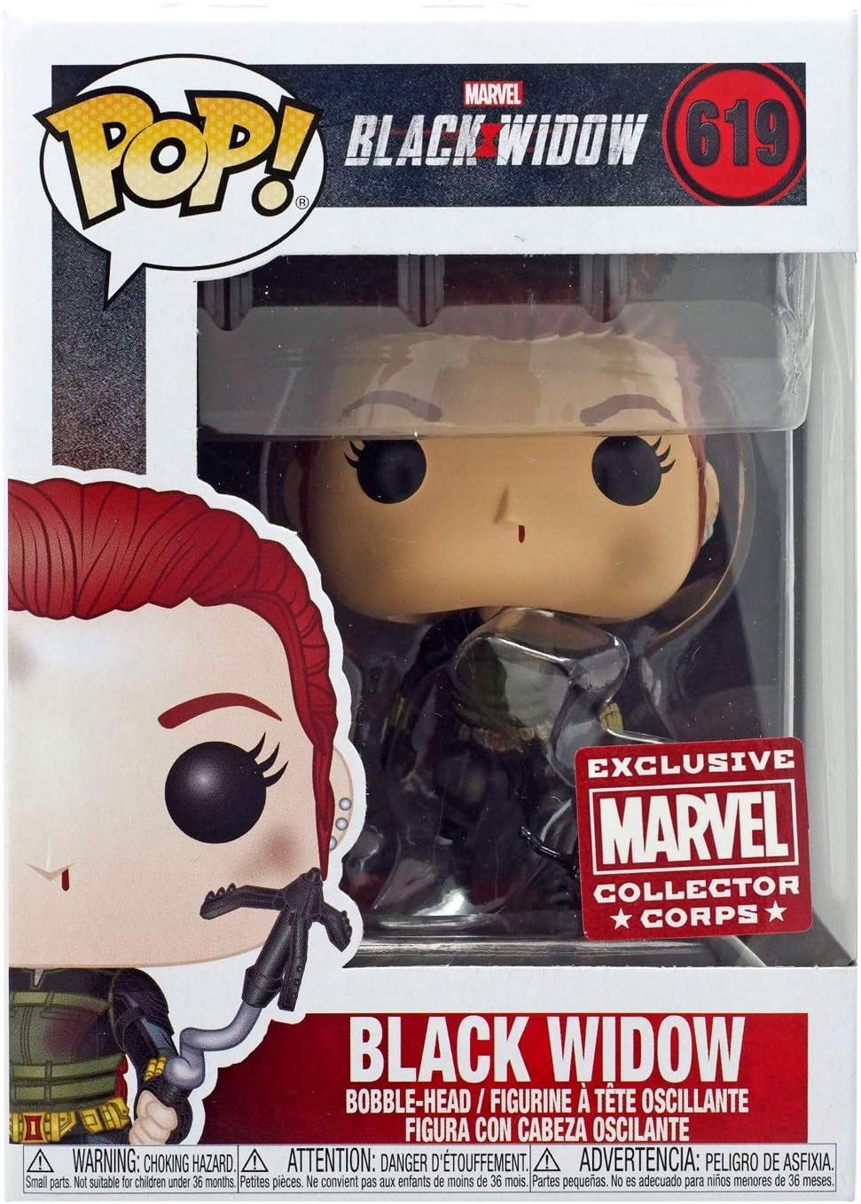 POP! Marvel Collector Corps Exclusive Black Widow #619 w/ Protective Case