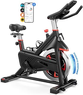 Merach S38 Quiet Exercise Bike: Magnetic Resistance, App Tracking, 300-350 lbs Capacity Home Gym Stationary Bike