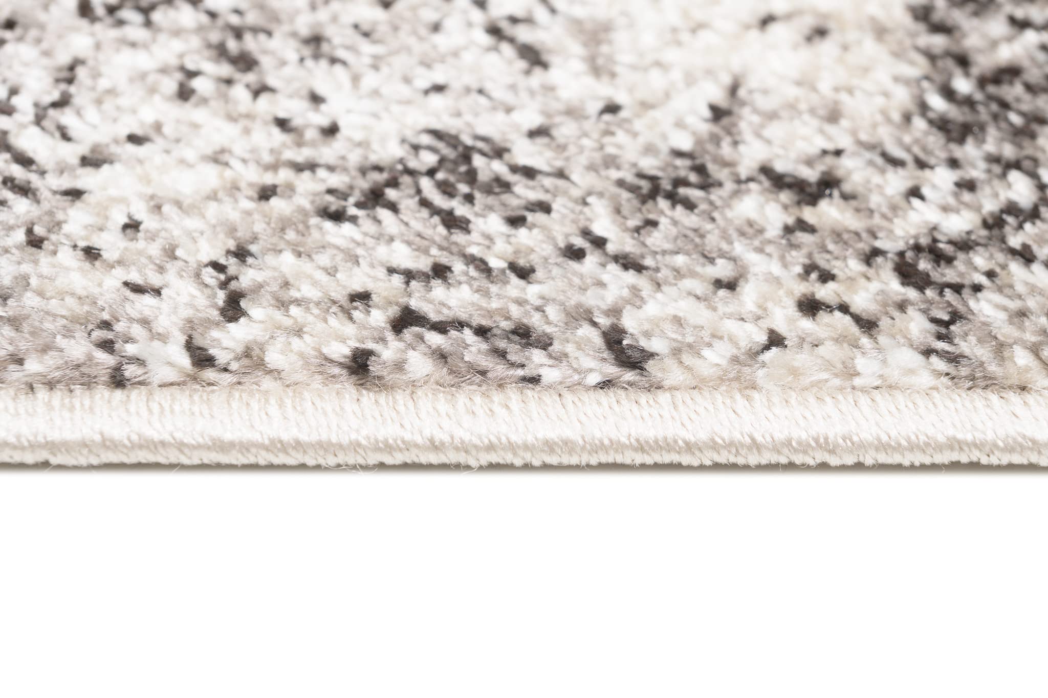 TAPISO Petra Tapis de Salon Chambre Salle à Manger Bureau Ado Design Moderne Abstrait Marron Crème Moucheté Tacheté Doux Dense Frise Poils Courts Confortable 80 x 150 cm