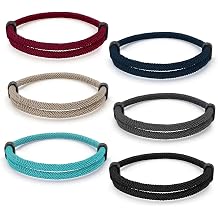 TempBeau Men's Black Sailing Rope Surfer Bracelet Handmade Surfer Bracelet Paracord for Men and Women Nautic Rope Bracelet Adjustable Braided Bracelets