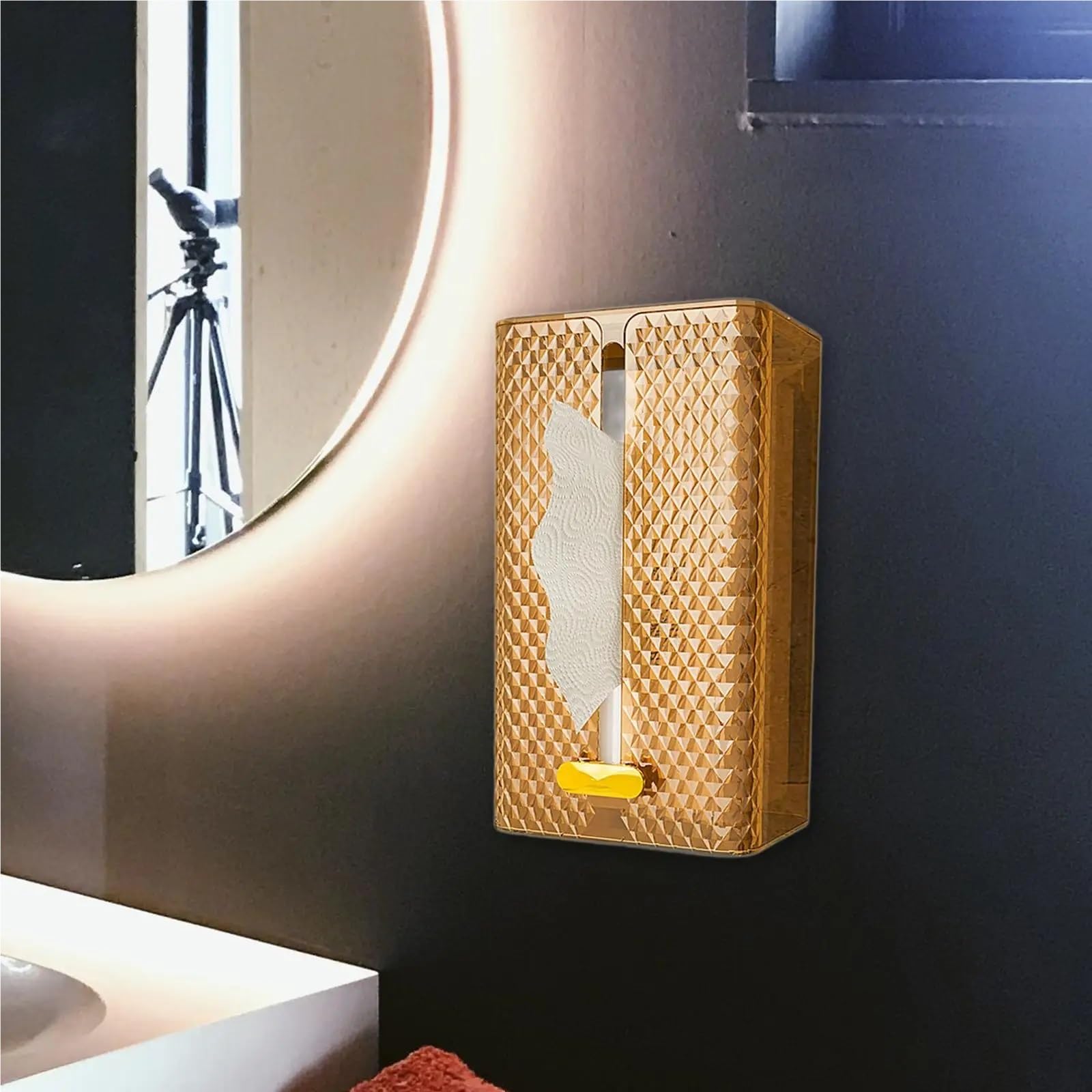 Porta fazzoletti moderno montato a parete, porta, igienici, for bagno, ufficio, soggiorno, ristorante, scrivania Per Cucine(Green)