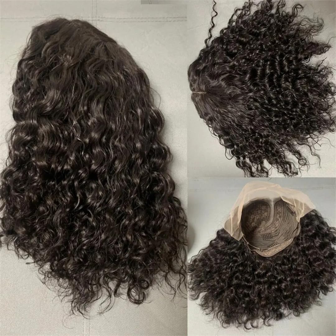 Peruki z ludzkich włosów z głębokiej fali wstępnie oskubane krótkie peruki Bob Lace Frontal brazylijskie peruki dla kobiet bezklejowa peruka 13 x 5 x 2 30 cm #180%