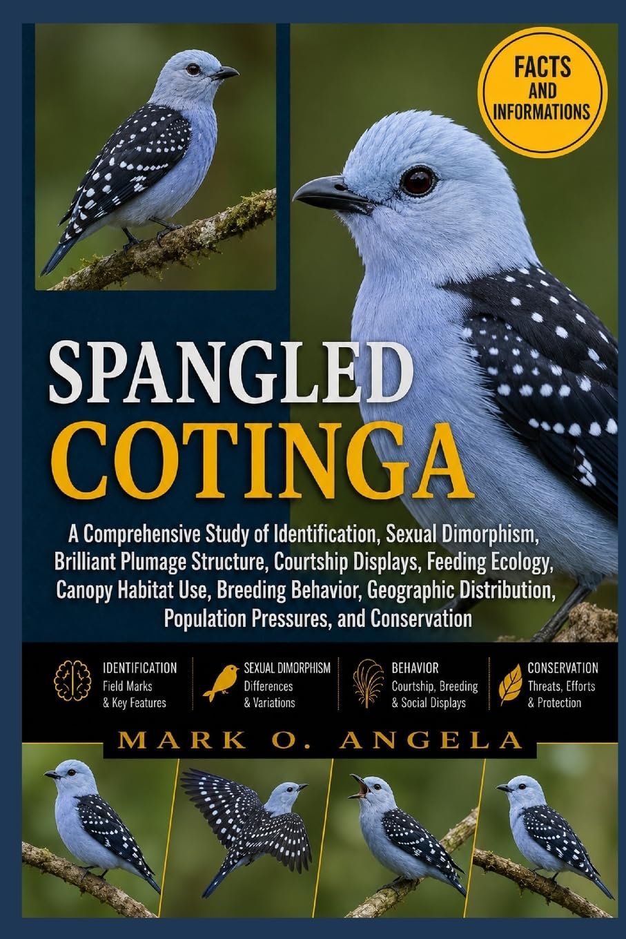 SPANGLED COTINGA: A Comprehensive Study of Identification, Sexual Dimorphism, Brilliant Plumage Structure, Courtship Displays, Feeding Ecology, Canopy ... Population Pressures, and Conservation