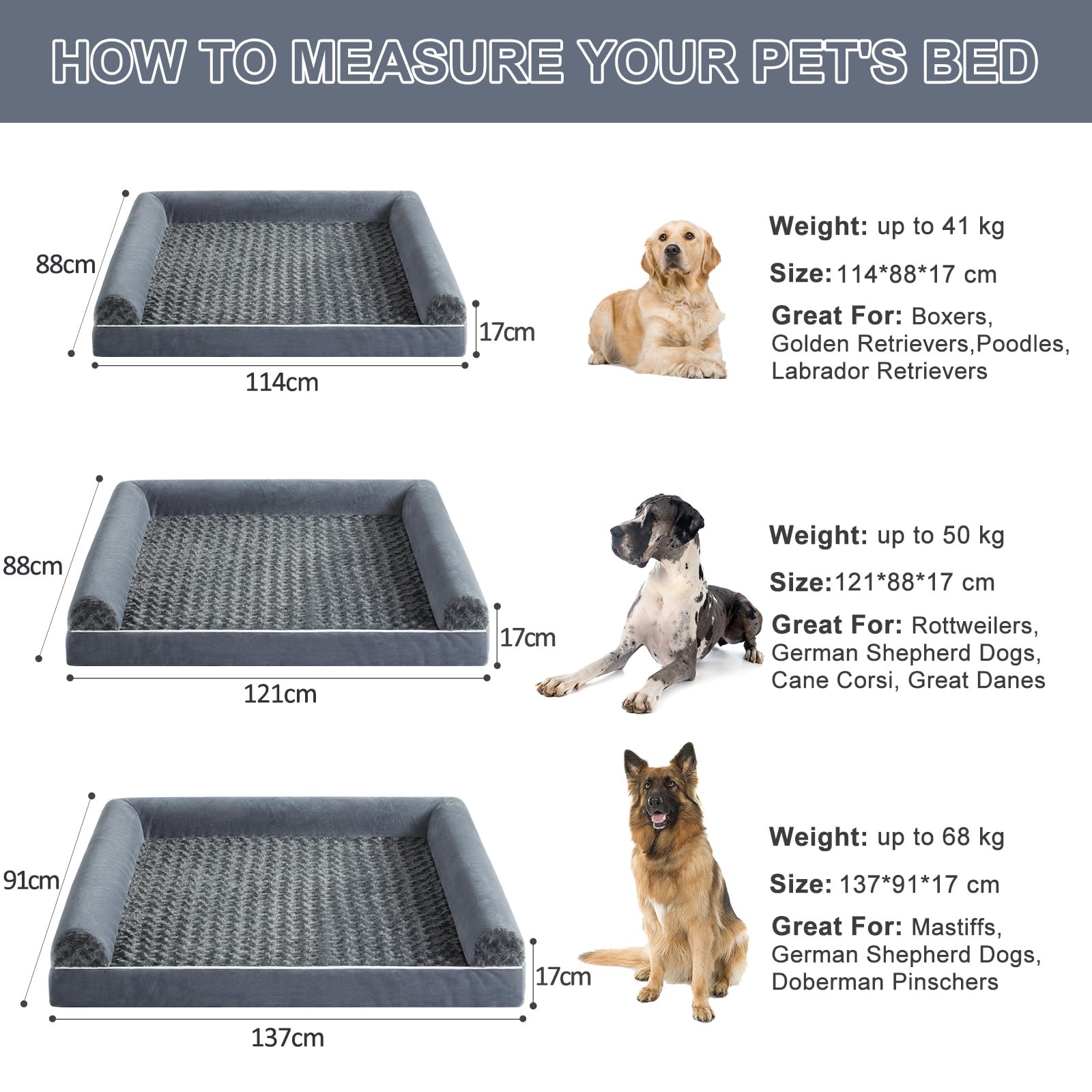 Hundebett Mit Selbstheizender Matte – 188x127 Cm, Wasserdicht, Rutschfest & Waschbar, Für Große Hunde