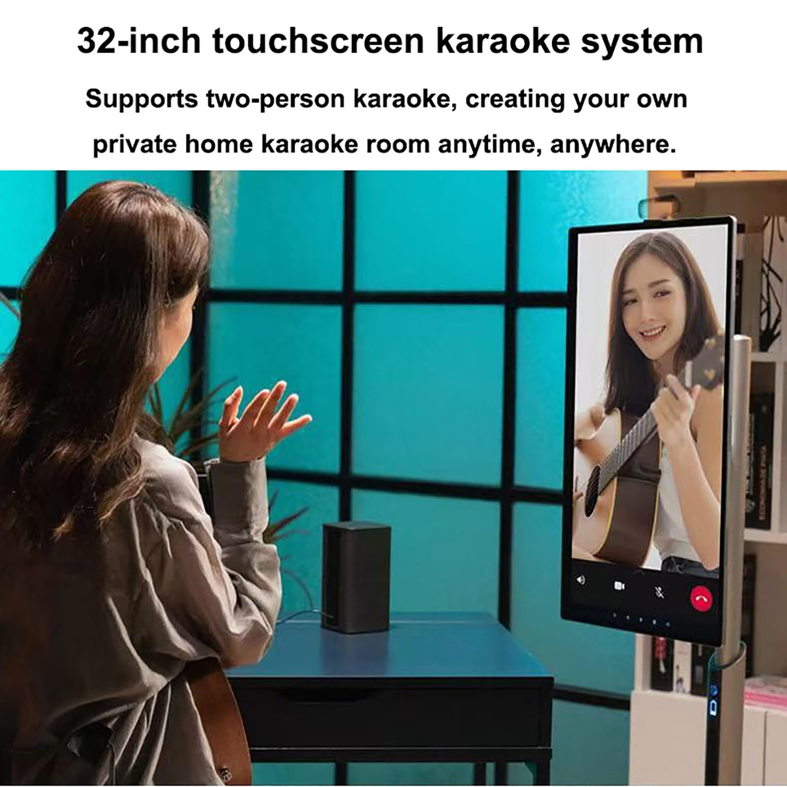 Smart TV Portatile da 32", Fotocamera Integrata da 13MP + Touchscreen HD, Sis-Tema Operativo Android, 8GB +128GB, per L'intrattenimento Domestico, I Viaggi, L'Ufficio