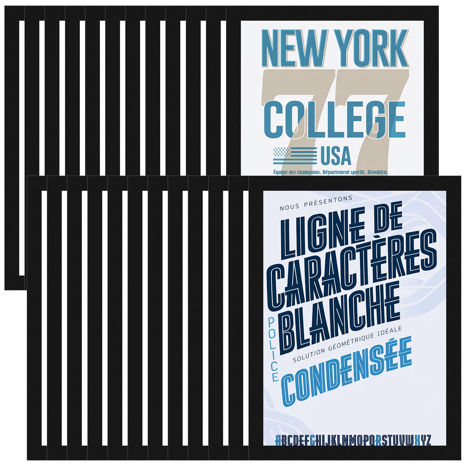 24 Cadres Magnétiques A4 Autocollants pour Documents et Affiches