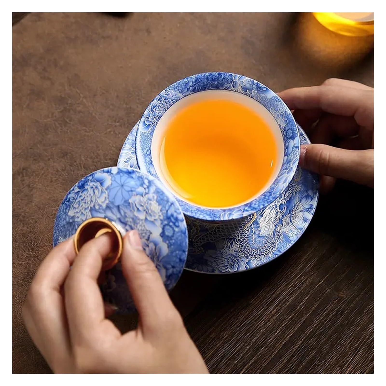 Sancai Porzellan Teeschale Set 3tlg
