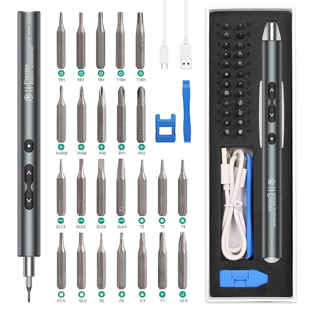 ORIA Electric Screwdriver 28 in 1 Mini Precision Screwdriver Set Rechargeable Repair Tools Kit with Type-C Charging for