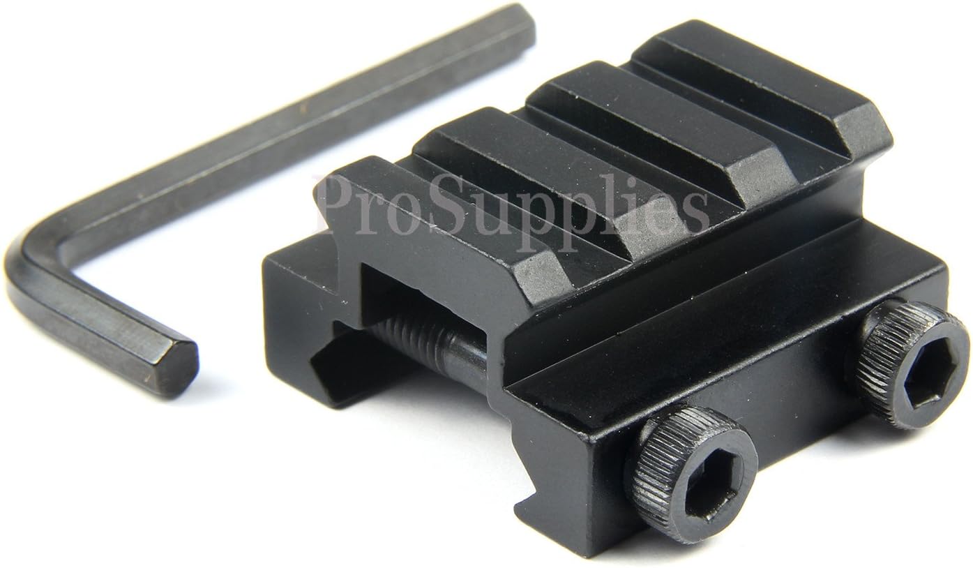TACFUN 2PCS Flat TOP Half 1/2 INCH Mini Riser Block Mount 3 Slot Picatinny Rail