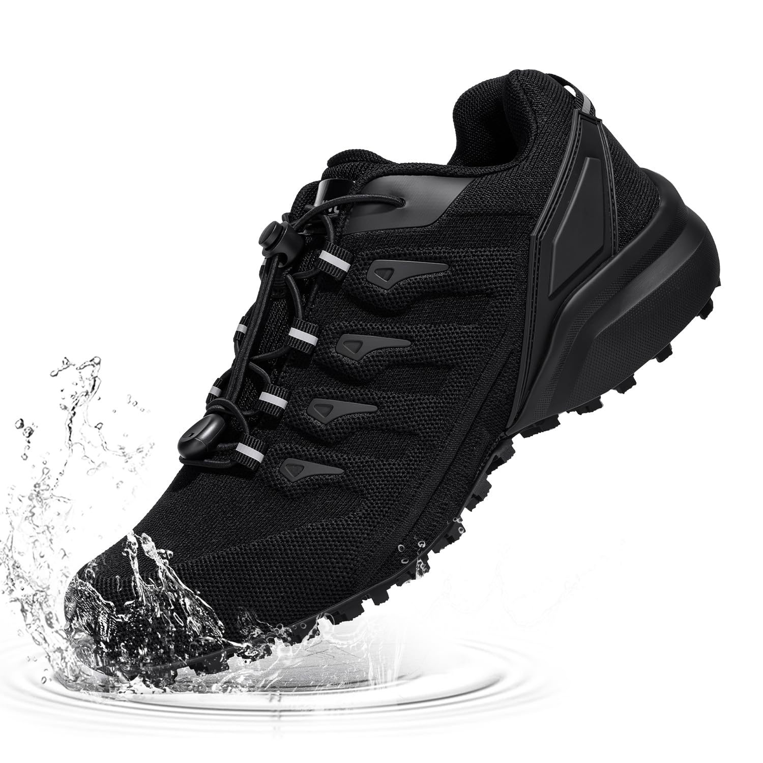 Men's Waterproof Trail Running Shoes Wide Hiking Walking Sneakers