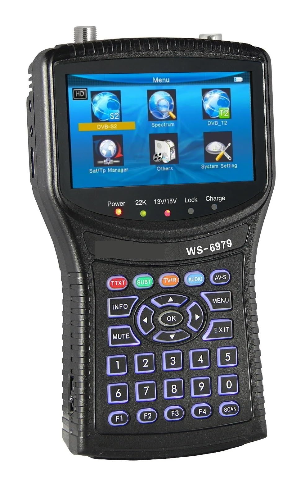 WS-6979 DVB-S2 e DVB-T2 MPEG4 COMBO + Misuratore di spettro satellitare WS-6950hd Sat Finder WS6979 Meter(Ws 6979 black bag)